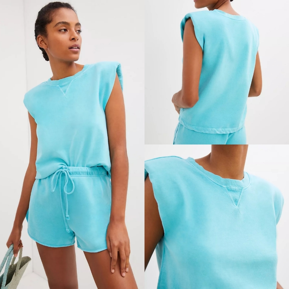 Velvet by Graham & Spencer Turquoise Muscle Tee